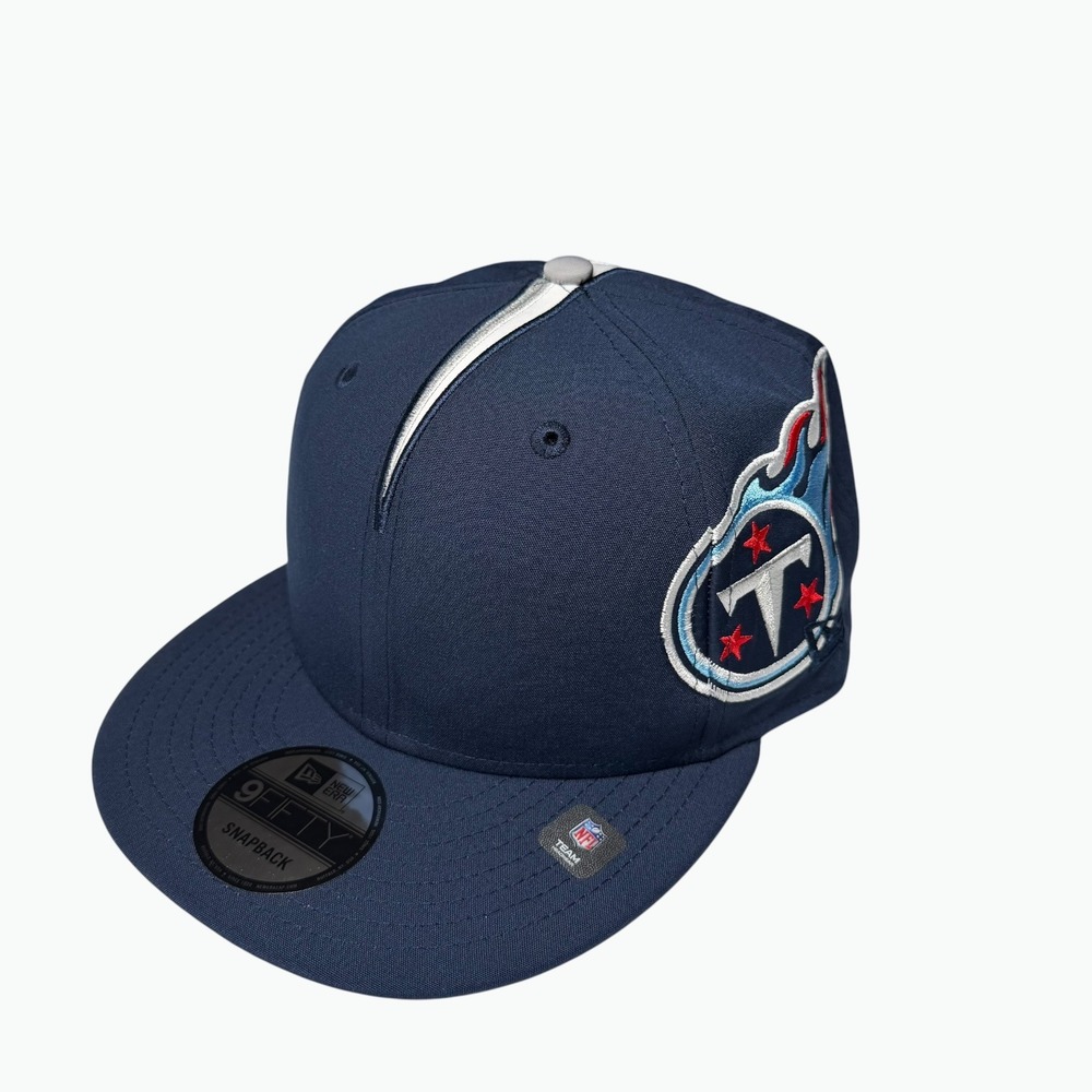 New Era Tennessee Titans Hat Mens OSFA Navy Blue 9FIFTY Snapback NFL Helmet Dupe